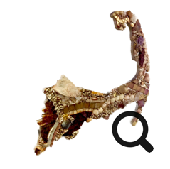 Tan and brown Cape Cod Map by mosaic artist, Mary Dunn Cauley