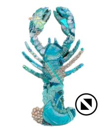 blue lobster,  mosaic art